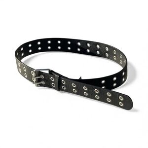Brandy Melville black/silver grommet belt